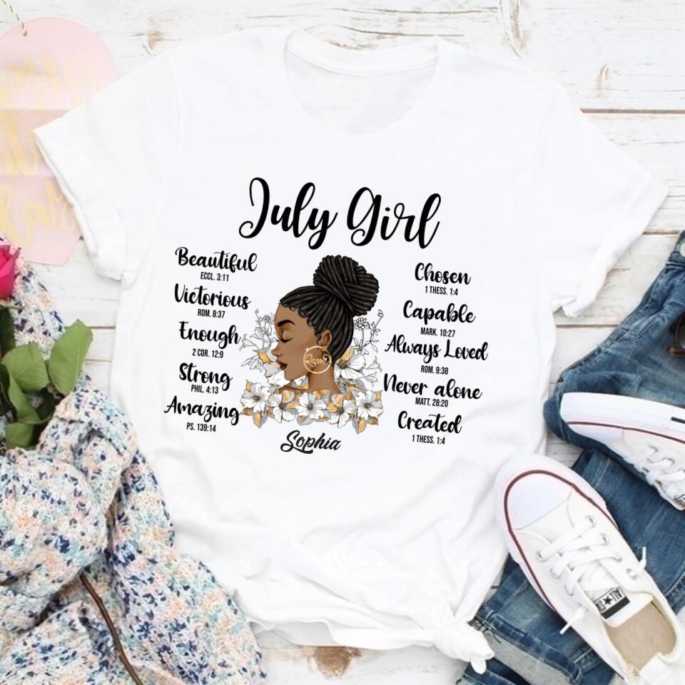 July Birthday Shirt, Custom Birthday Shirt, Queens Born In July, July Birthday Gifts, July Shirts For Woman