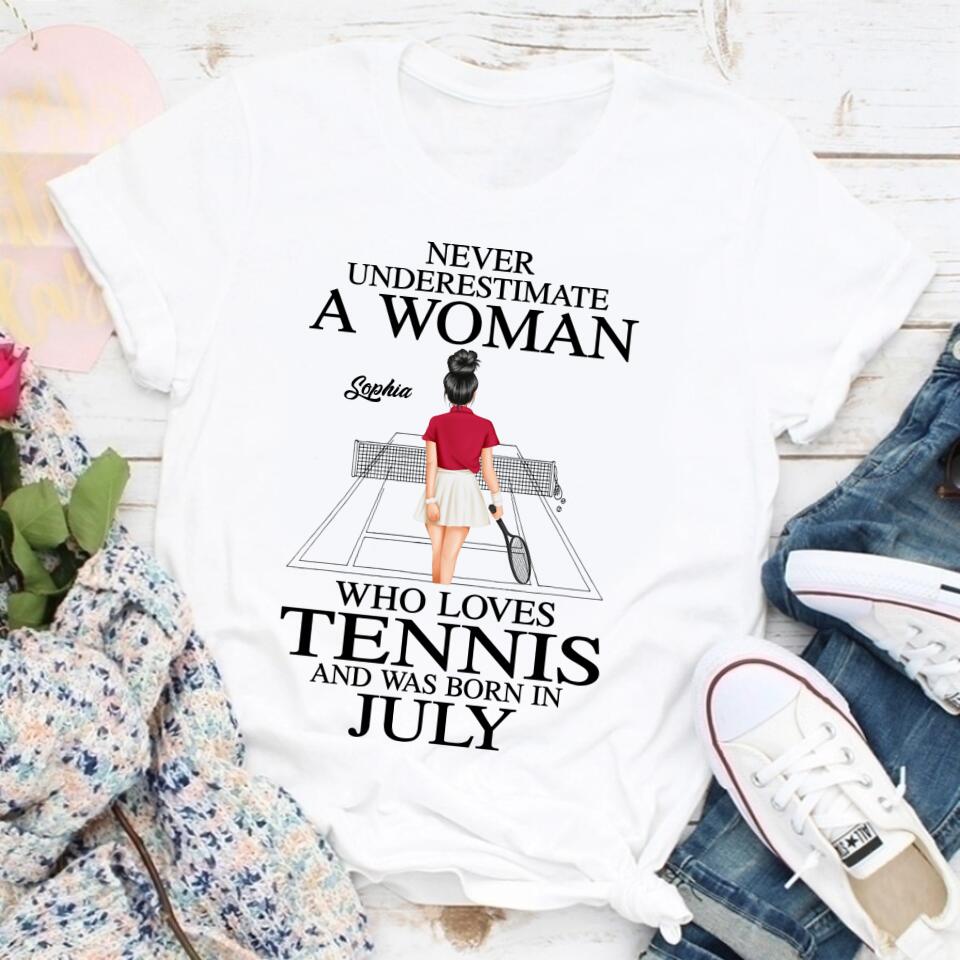 July Birthday Shirt, Birthday Gift For Tennis Lover, Custom Birthday Shirt, Queens Born In July, July Birthday Gifts, July Shirts For Woman