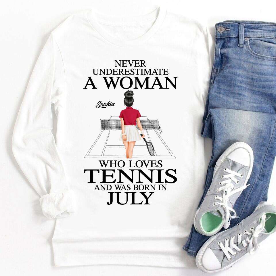 July Birthday Shirt, Birthday Gift For Tennis Lover, Custom Birthday Shirt, Queens Born In July, July Birthday Gifts, July Shirts For Woman