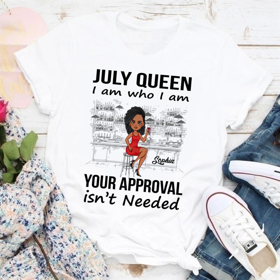 July Birthday Shirt, Custom Birthday Shirt, Queens Born In July, July Birthday Gifts, July Shirts For Woman