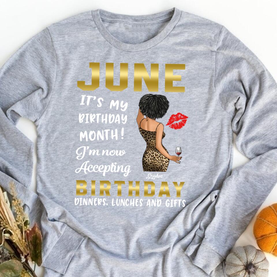 June Birthday Shirt, Custom Birthday Shirt, Queens Born In June, June Birthday Shirts For Woman, June Birthday Gifts