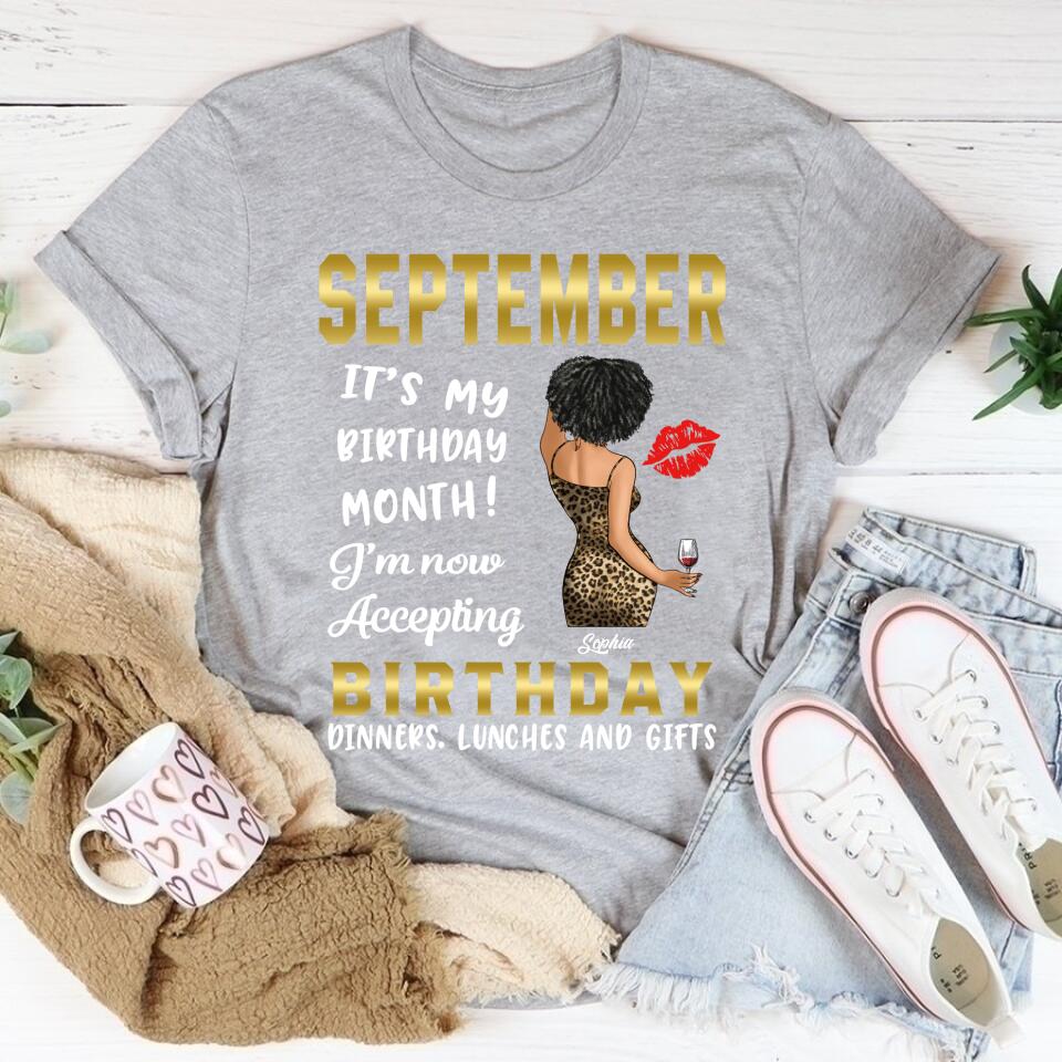 September Birthday Shirt, Custom Birthday Shirt, Queens Born In September, September Birthday Shirts For Woman, September Birthday Gifts