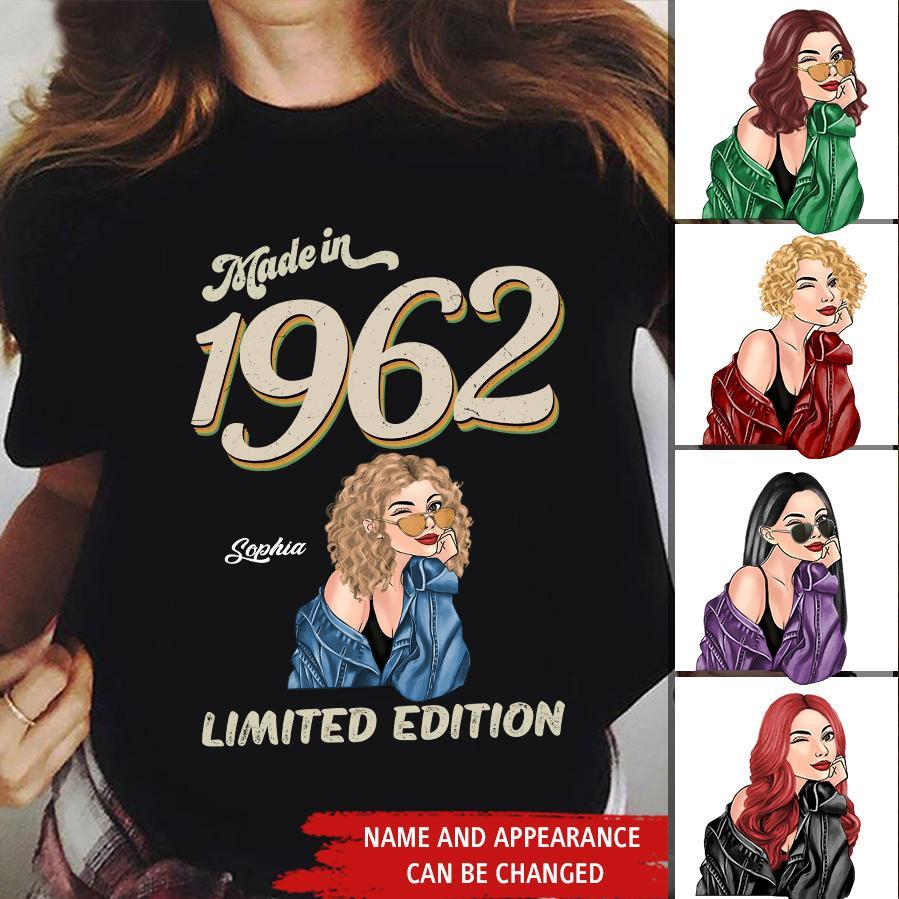 I'm 60 - Vintage 1962 Shirt, Custom Birthday Shirt, 60th Birthday Unique Gifts For Woman, 60th Birthday Ideas, Turning 60 Years Old Cotton Shirt
