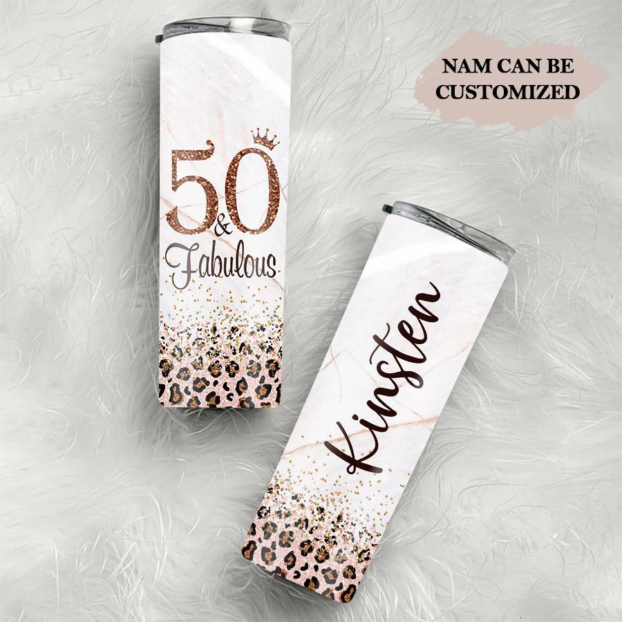 50th Birthday Gifts For Women, 50 And Fabulous Tumbler, 50th Birthday Decorations, Personalized Gifts For Women, 50th Birthday Gifts ideas