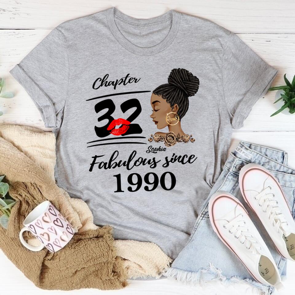 32nd Birthday Shirts, Custom Birthday Shirts, Turning 32 Shirt, Gifts For Women Turning 32, 32 And Fabulous Shirt, 1990 Shirt, 32nd Birthday Shirts For Her