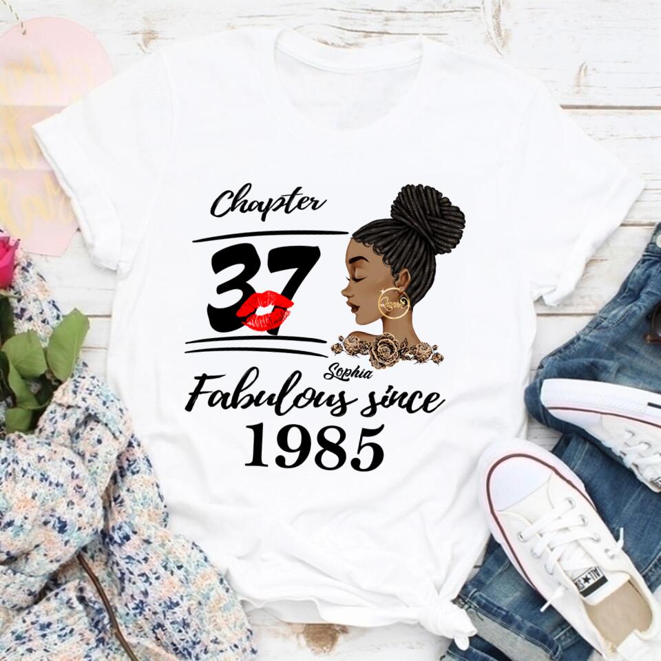 37th Birthday Shirts, Custom Birthday Shirts, Turning 37 Shirt, Gifts For Women Turning 37, 37 And Fabulous Shirt, 1985 Shirt, 37th Birthday Shirts For Her