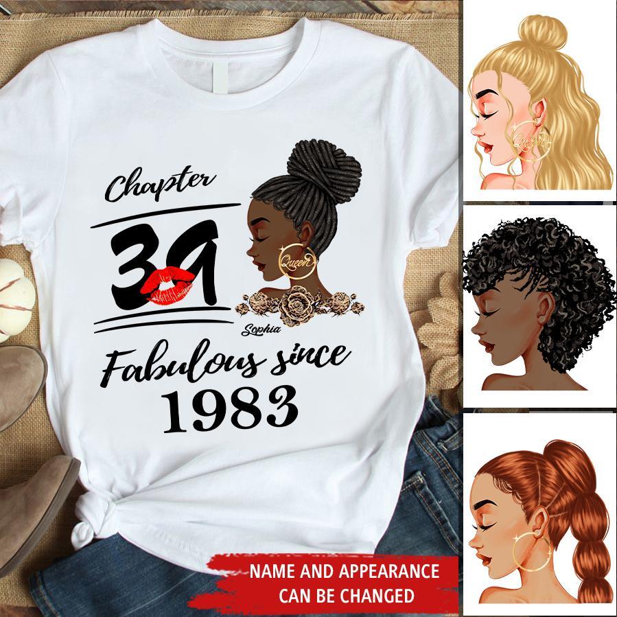 39th Birthday Shirts, Custom Birthday Shirts, Turning 39 Shirt, Gifts For Women Turning 39, 39 And Fabulous Shirt, 1983 Shirt, 39th Birthday Shirts For Her