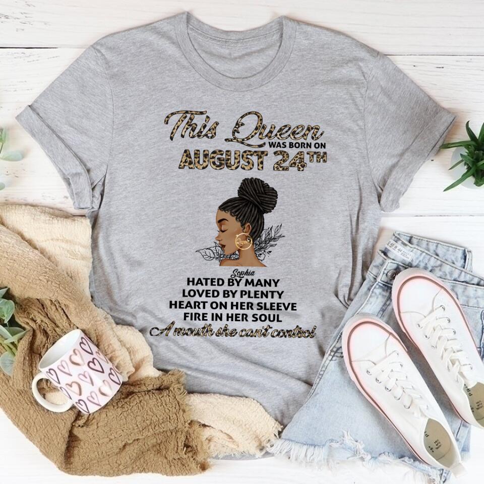 August Birthday Shirt, Custom Birthday Shirt, Queens Born In August, August Birthday Shirts For Woman, August Birthday Gifts