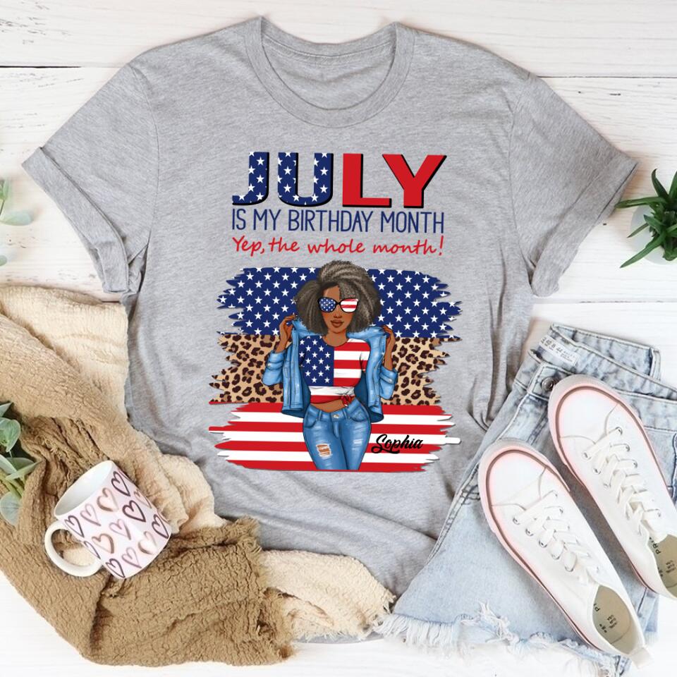 July Birthday Shirt, Custom Independence Shirt, Queens Born In July, July Birthday Gifts, July Shirts For Woman