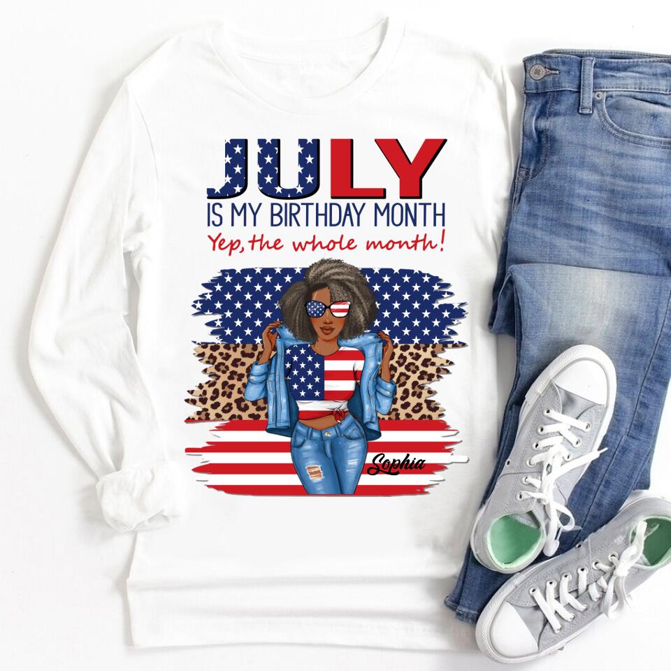 July Birthday Shirt, Custom Independence Shirt, Queens Born In July, July Birthday Gifts, July Shirts For Woman