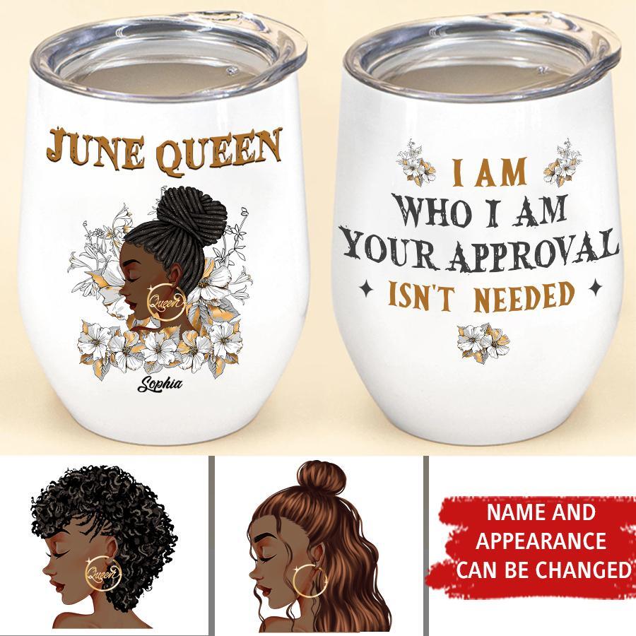 Personalized Wine Tumbler - Birthday Gift For June Queen, June birthday gifts, June birthday gift idea for her