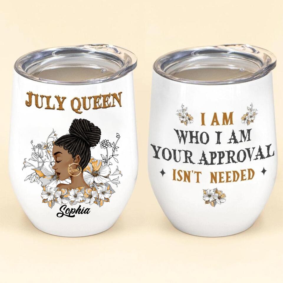 Personalized Wine Tumbler - Birthday Gift For July Queen, July birthday gifts, July birthday gift idea for her