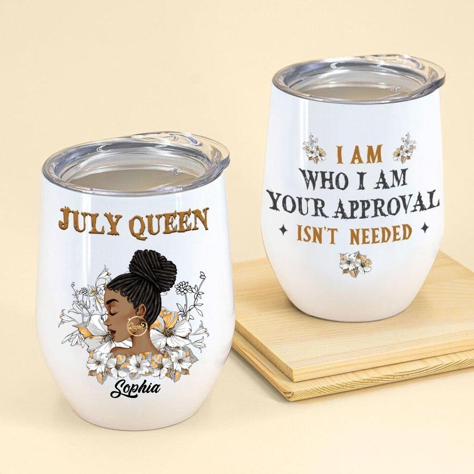 Personalized Wine Tumbler - Birthday Gift For July Queen, July birthday gifts, July birthday gift idea for her