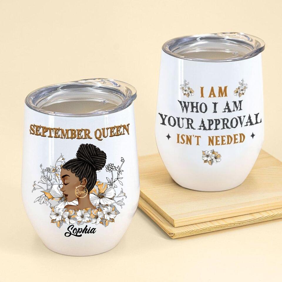 Personalized Wine Tumbler - Birthday Gift For September Queen, September birthday gifts, September birthday gift idea for her