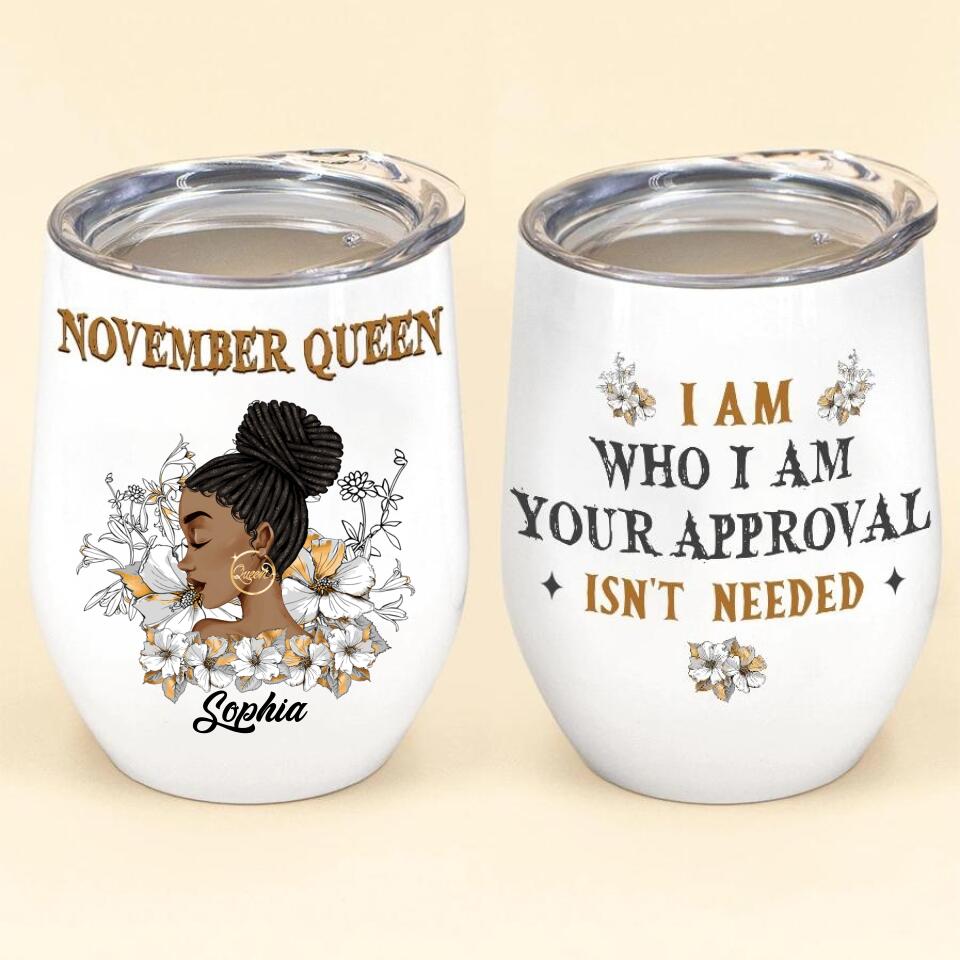 Personalized Wine Tumbler - Birthday Gift For November Queen, November birthday gifts, November birthday gift idea for her