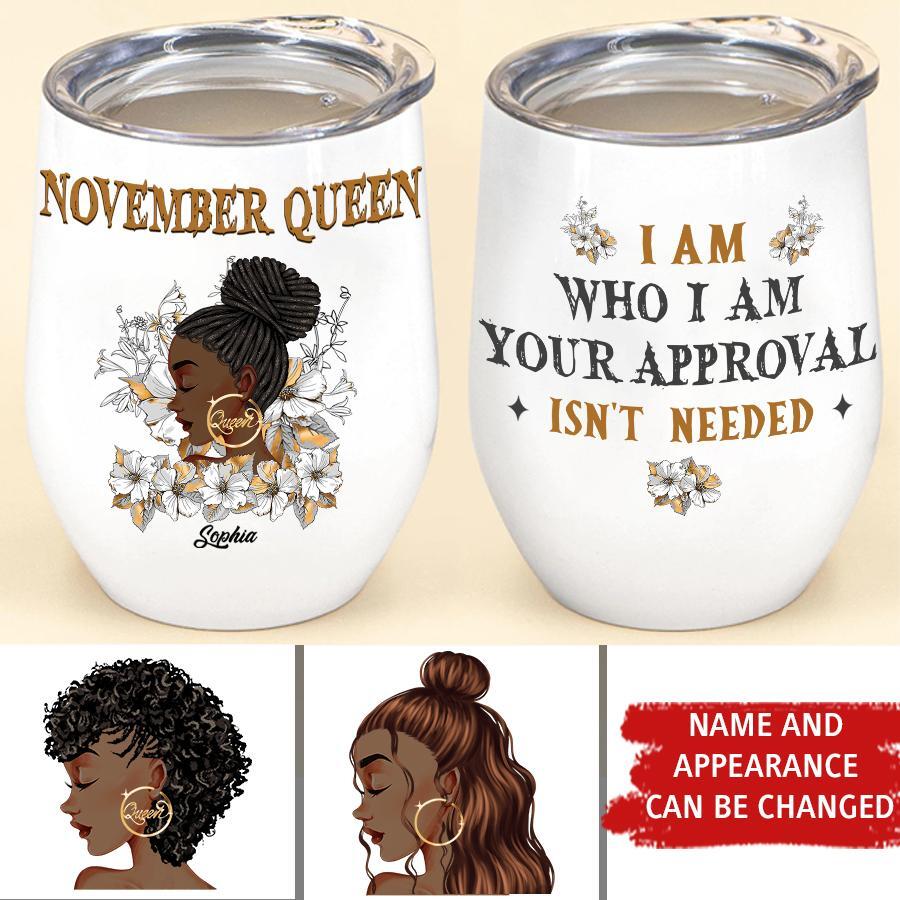 Personalized Wine Tumbler - Birthday Gift For November Queen, November birthday gifts, November birthday gift idea for her
