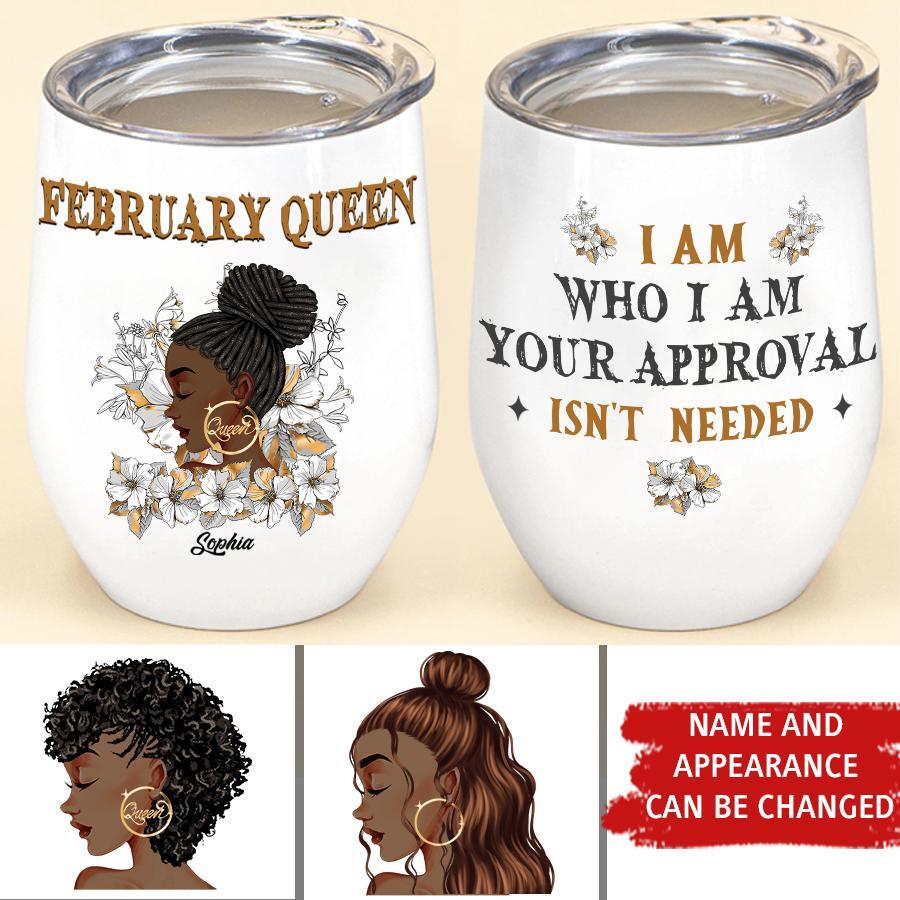 Personalized Wine Tumbler - Birthday Gift For February Queen, February birthday gifts, February birthday gift idea for her