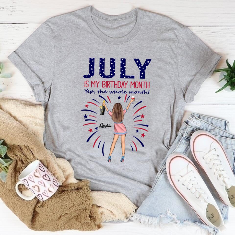 July Birthday Shirt, Custom Independence Shirt, Queens Born In July, July Birthday Gifts, July Shirts For Woman