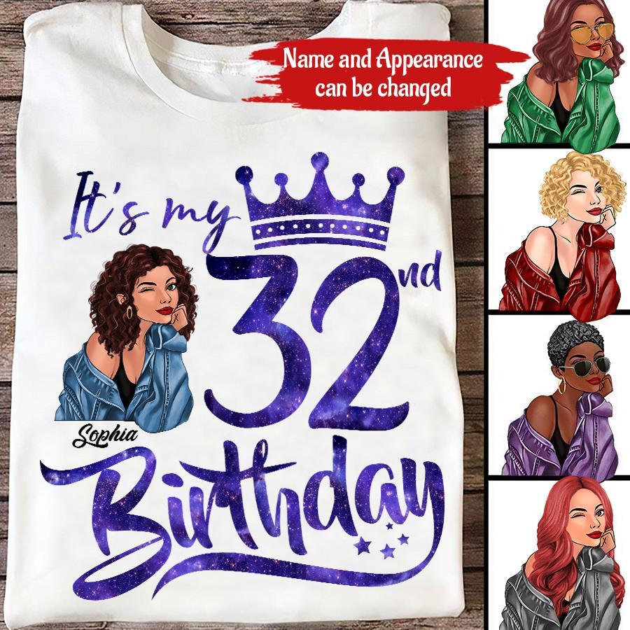 32nd Birthday Shirts, Custom Birthday Shirts, Turning 32 Shirt, Gifts For Women Turning 32, 32 And Fabulous Shirt, 1991 Shirt, 32nd Birthday Shirts For Her