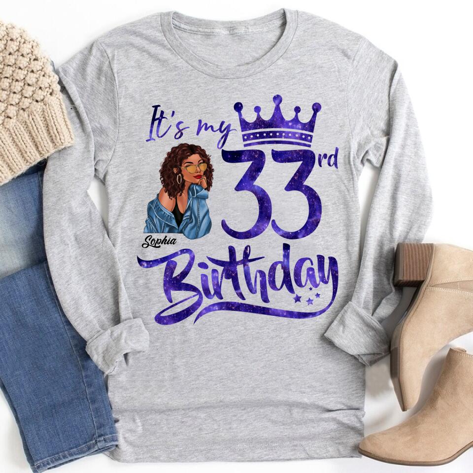 33rd Birthday Shirts, Custom Birthday Shirts, Turning 33 Shirt, Gifts For Women Turning 33, 33 And Fabulous Shirt, 1990 Shirt, 33rd Birthday Shirts For Her