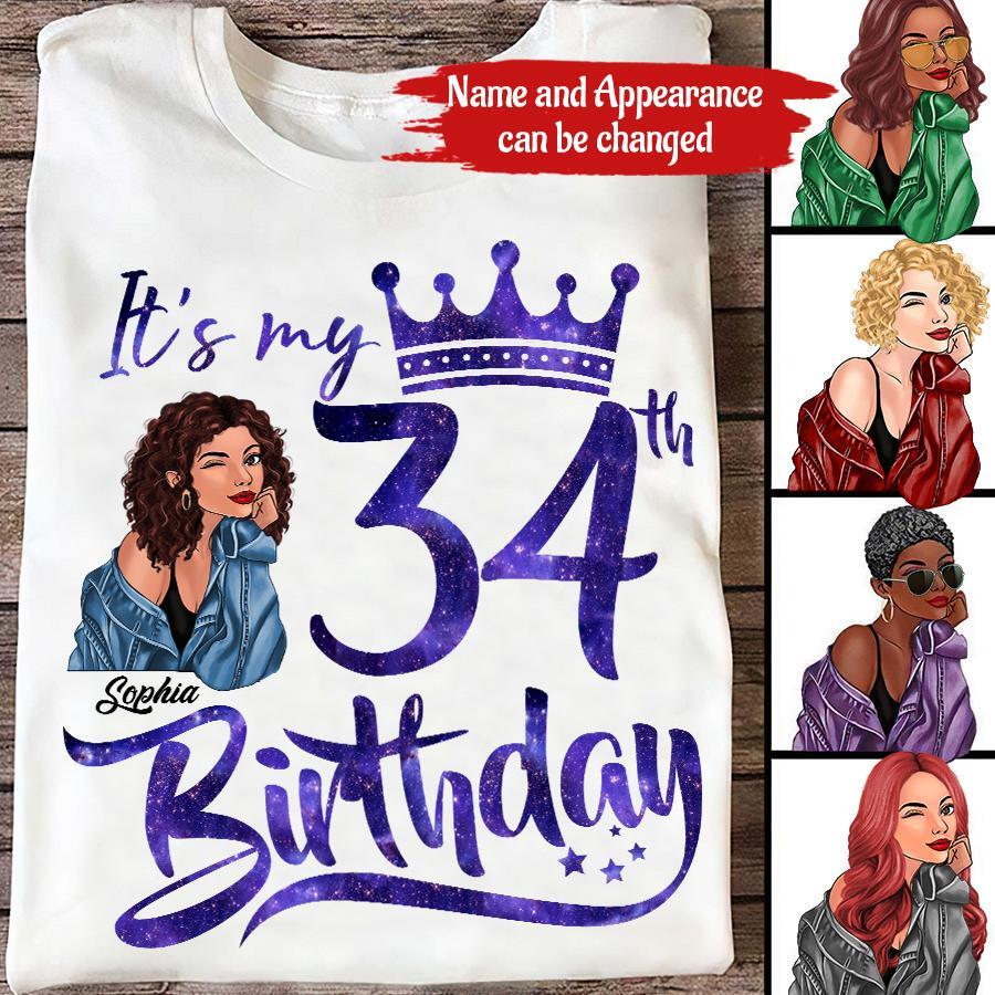 34th Birthday Shirts, Custom Birthday Shirts, Turning 34 Shirt, Gifts For Women Turning 34, 34 And Fabulous Shirt, 1989 Shirt, 34th Birthday Shirts For Her