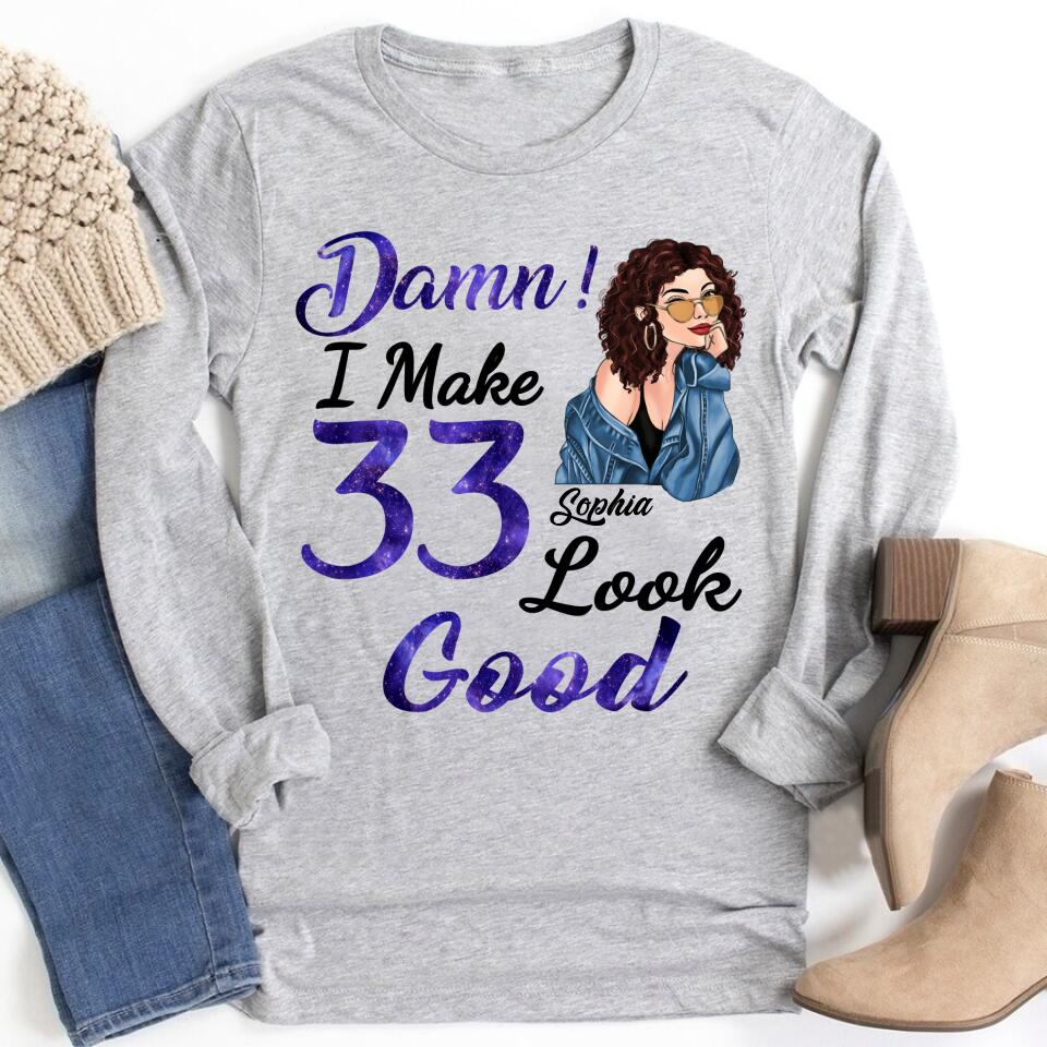 33rd Birthday Shirts, Custom Birthday Shirts, Turning 33 Shirt, Gifts For Women Turning 33, 33 And Fabulous Shirt, 1990 Shirt, 33rd Birthday Shirts For Her