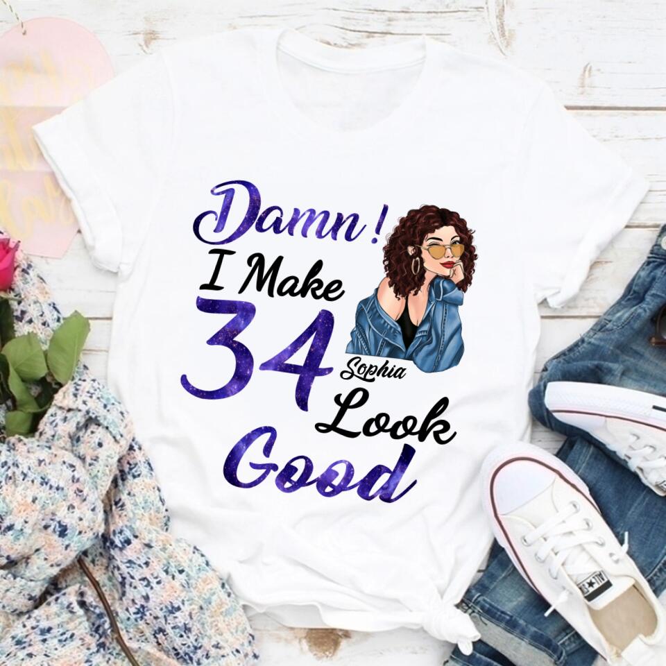34th Birthday Shirts, Custom Birthday Shirts, Turning 34 Shirt, Gifts For Women Turning 34, 34 And Fabulous Shirt, 1989 Shirt, 34th Birthday Shirts For Her