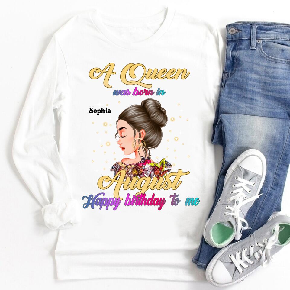 August Birthday Shirt, Custom Birthday Shirt, Queens Born In August, August Birthday Shirts For Woman, August Birthday Gifts