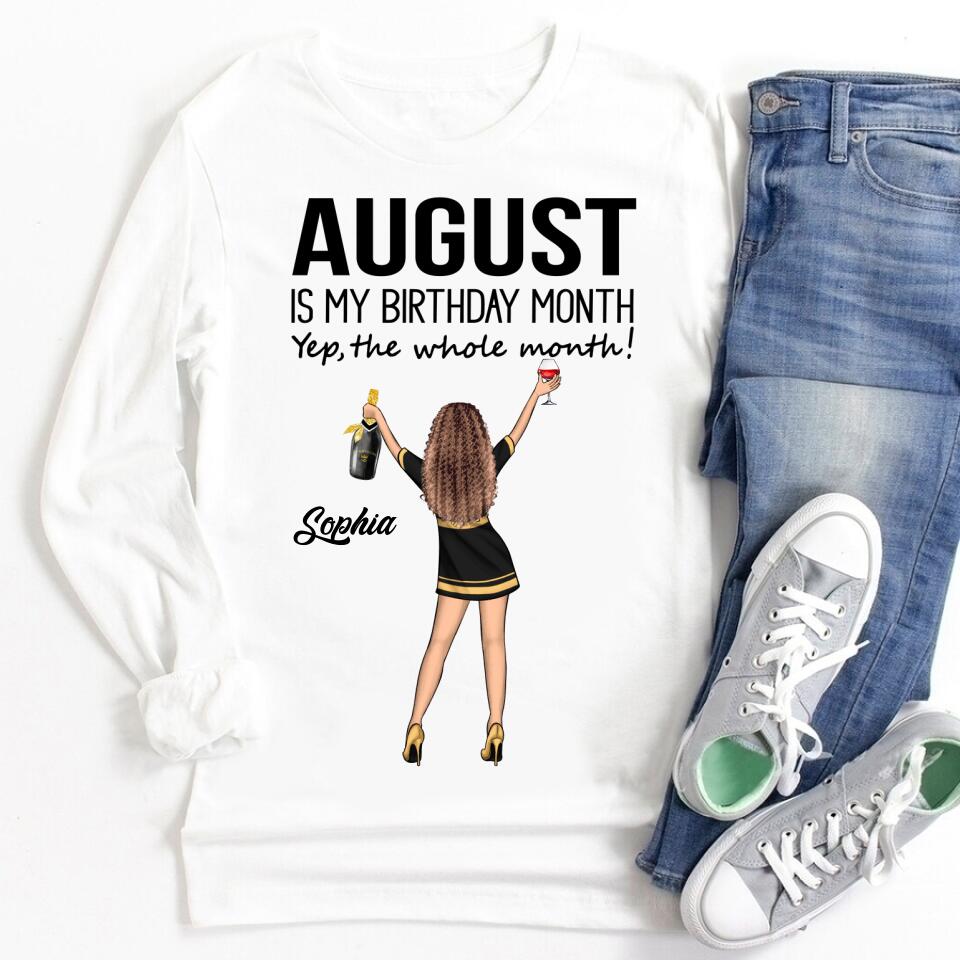 August Birthday Shirt, Custom Birthday Shirt, Queens Born In August, August Birthday Shirts For Woman, August Birthday Gifts