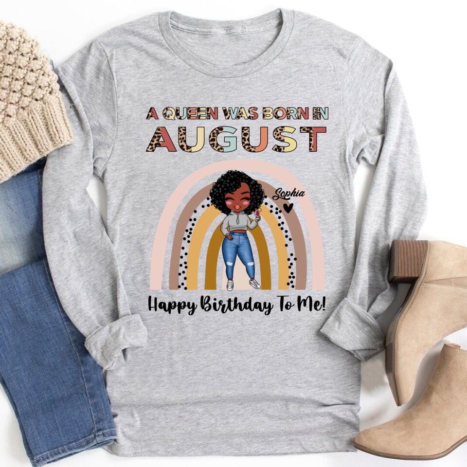 August Birthday Shirt, Custom Birthday Shirt, Queens Born In August, August Birthday Shirts For Woman, August Birthday Gifts