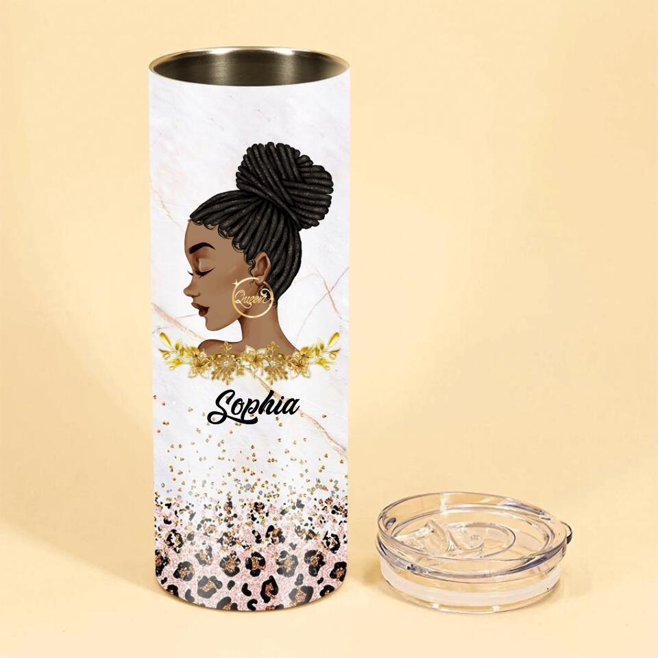 Personalized Skinny Tumbler - August Birthday Tumbler, Personalized August Birthday Gifts