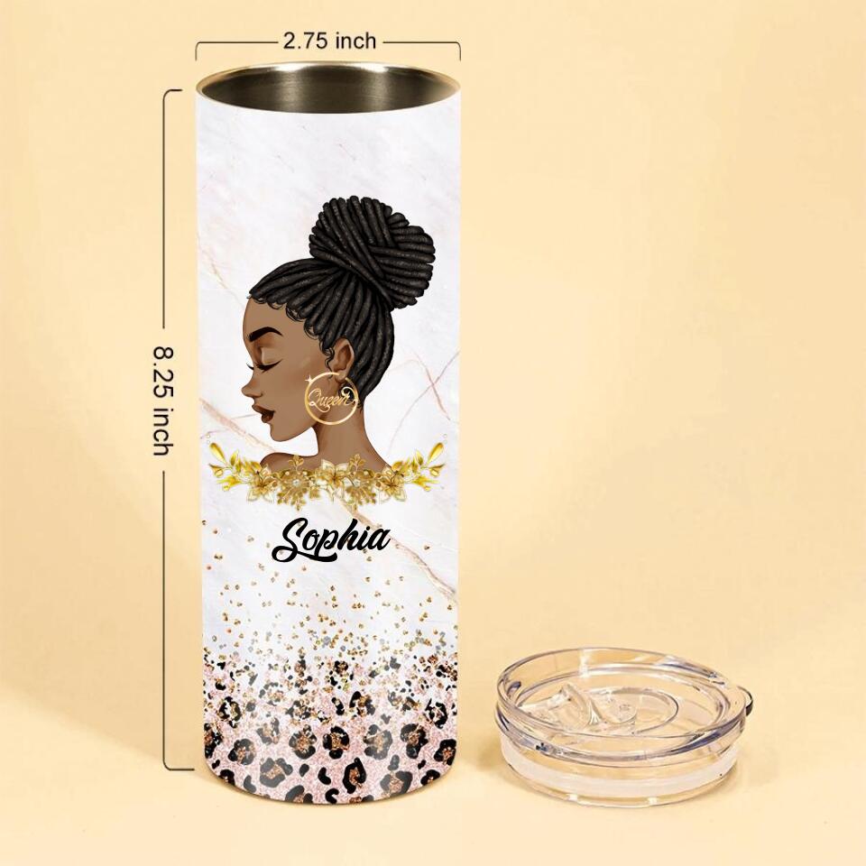 Personalized Skinny Tumbler - August Birthday Tumbler, Personalized August Birthday Gifts