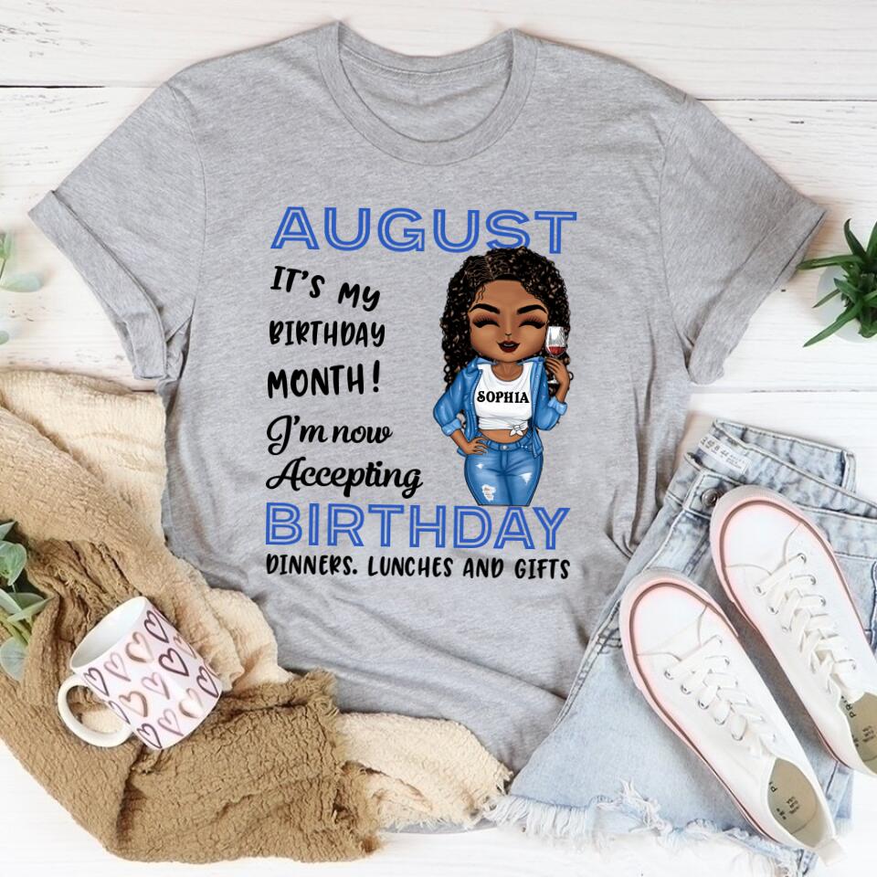 August Birthday Shirt, Custom Birthday Shirt, Queens Born In August, August Birthday Shirts For Woman, August Birthday Gifts