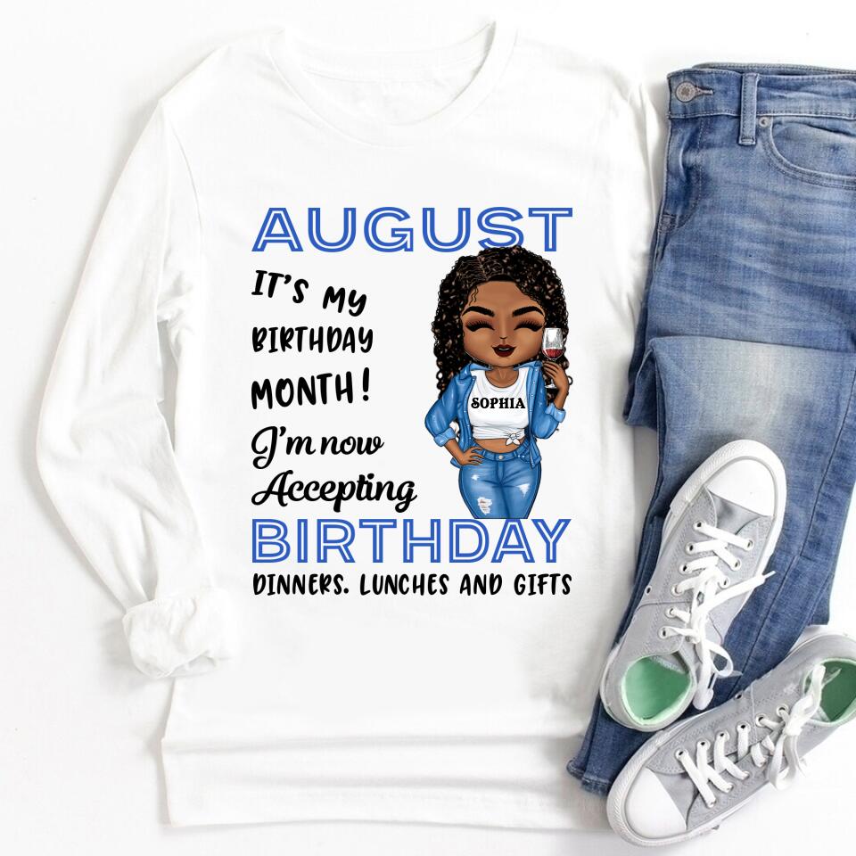 August Birthday Shirt, Custom Birthday Shirt, Queens Born In August, August Birthday Shirts For Woman, August Birthday Gifts