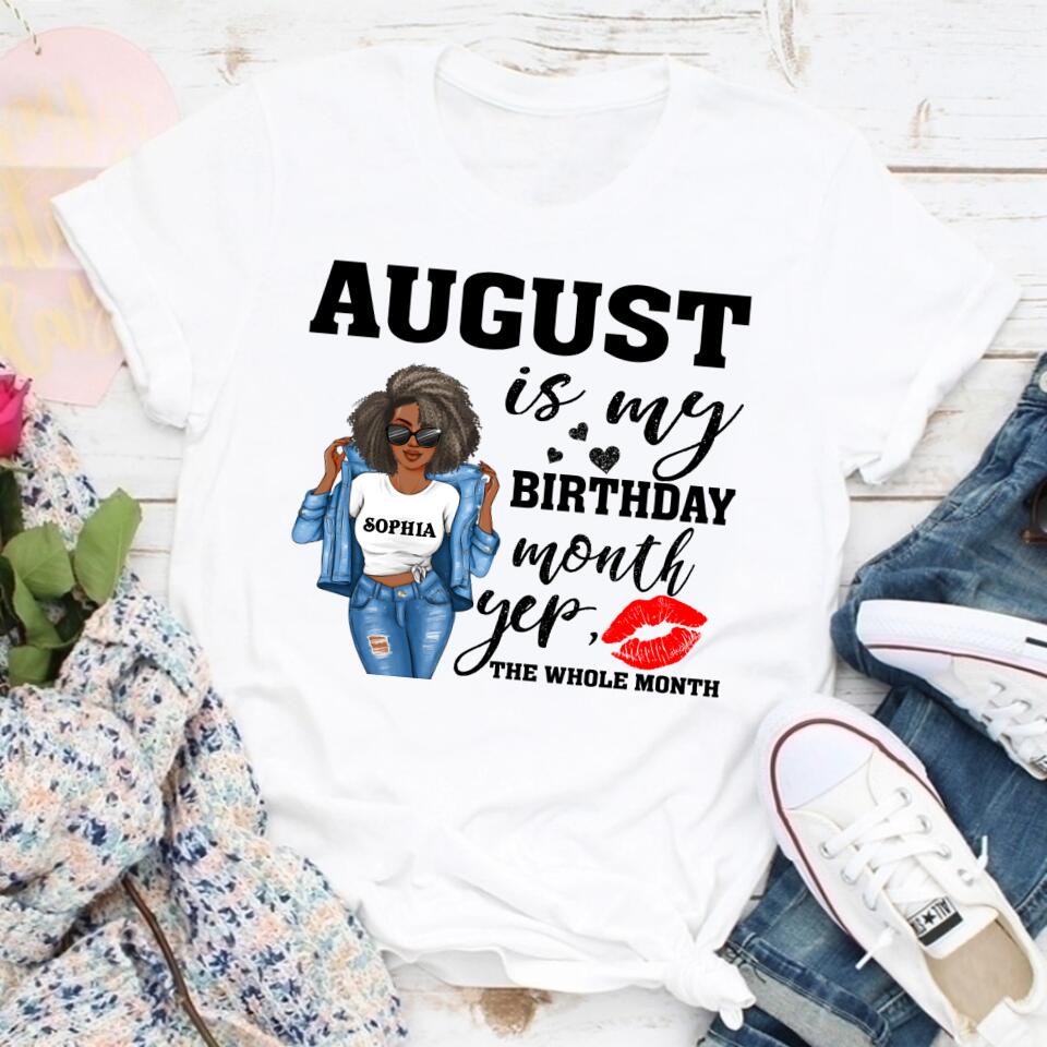 August Birthday Shirt, Custom Birthday Shirt, Queens Born In August, August Birthday Shirts For Woman, August Birthday Gifts