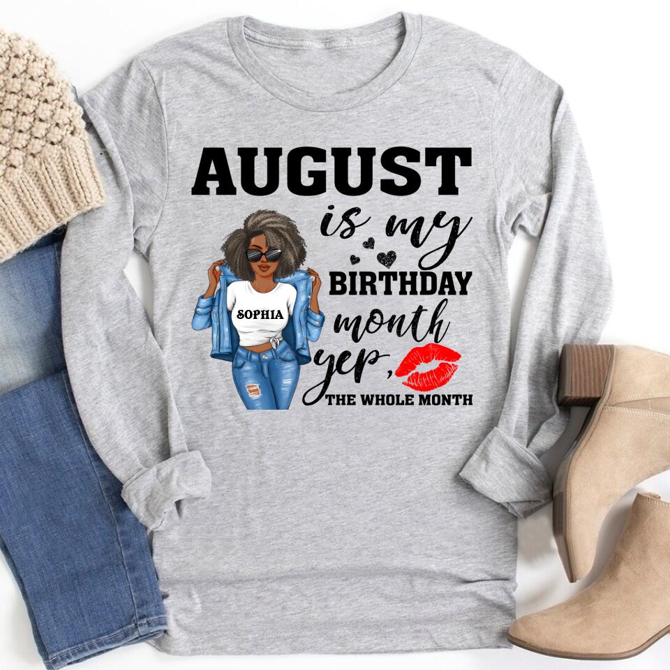 August Birthday Shirt, Custom Birthday Shirt, Queens Born In August, August Birthday Shirts For Woman, August Birthday Gifts