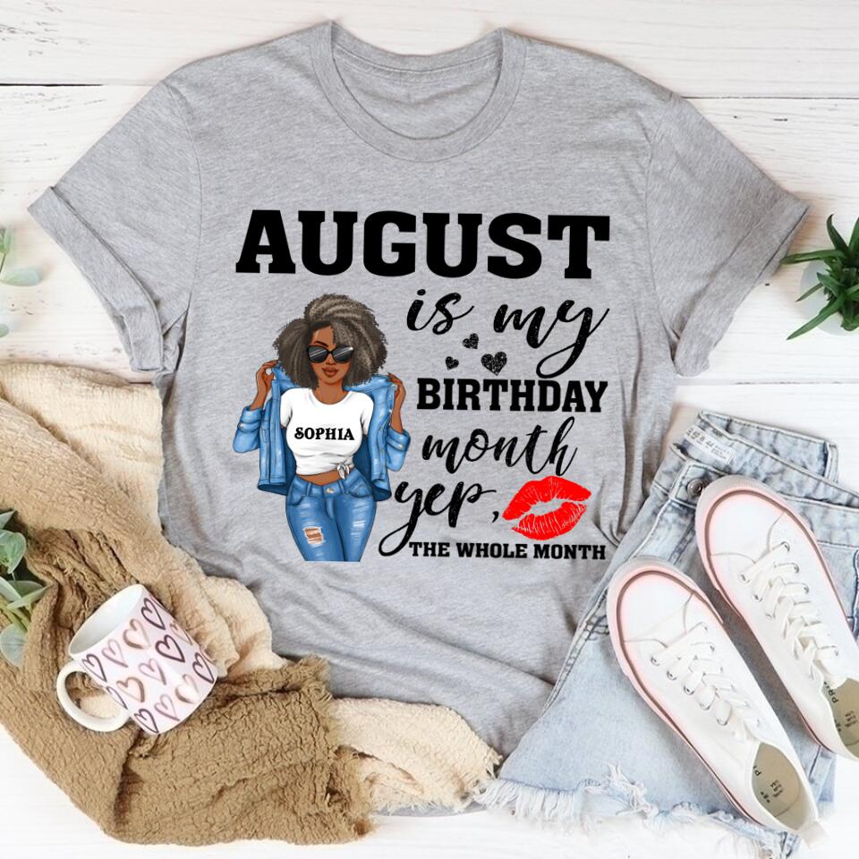 August Birthday Shirt, Custom Birthday Shirt, Queens Born In August, August Birthday Shirts For Woman, August Birthday Gifts