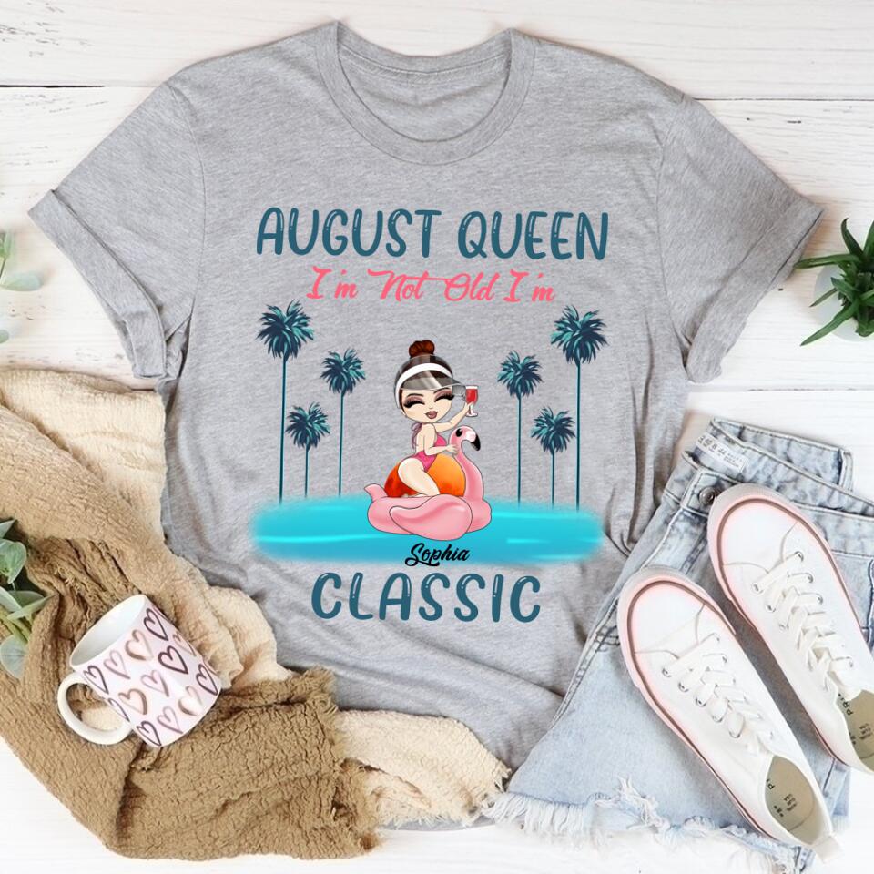 August Birthday Shirt, Custom Birthday Shirt, Queens Born In August, August Birthday Shirts For Woman, August Birthday Gifts , Beach Shirts For Women