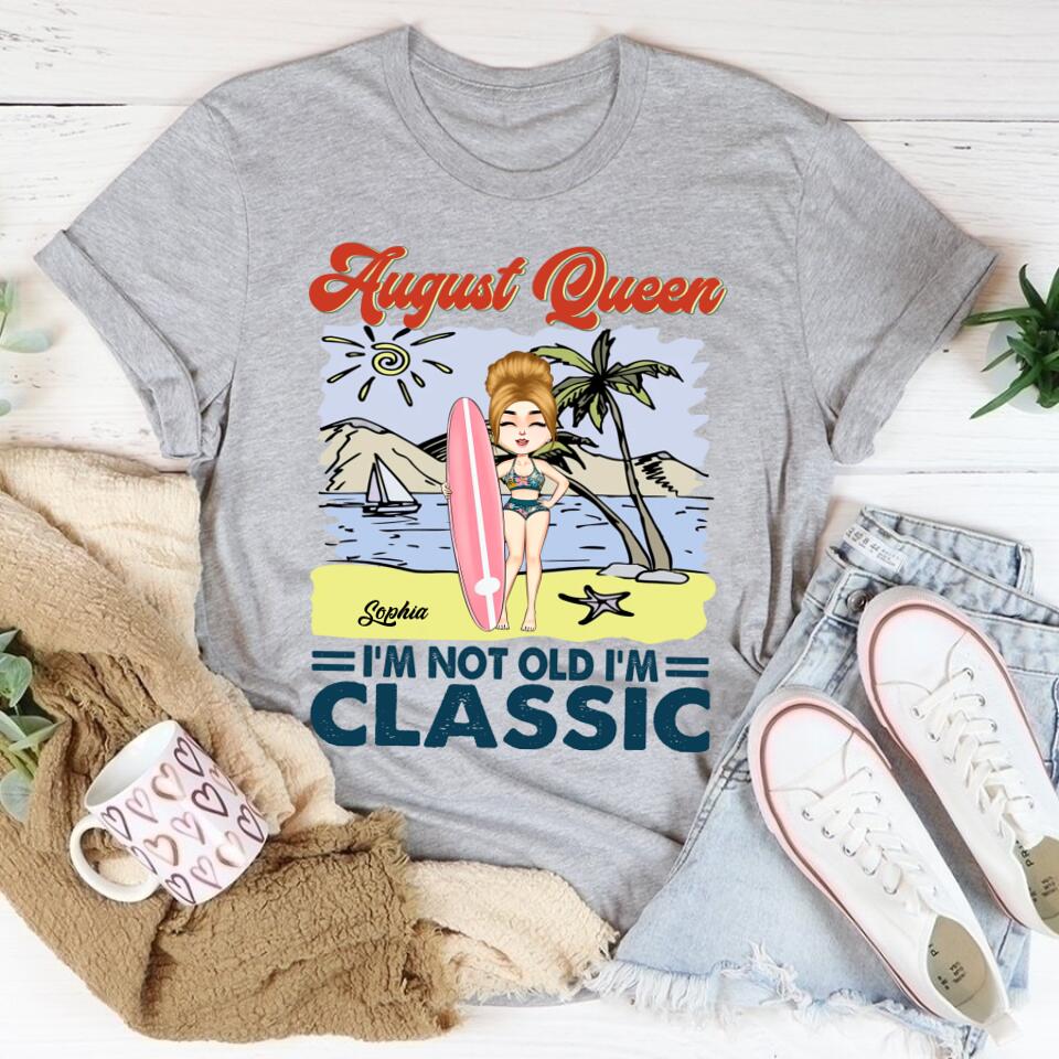 August Birthday Shirt, Custom Birthday Shirt, Queens Born In August, August Birthday Shirts For Woman, August Birthday Gifts, Beach Shirts For Women