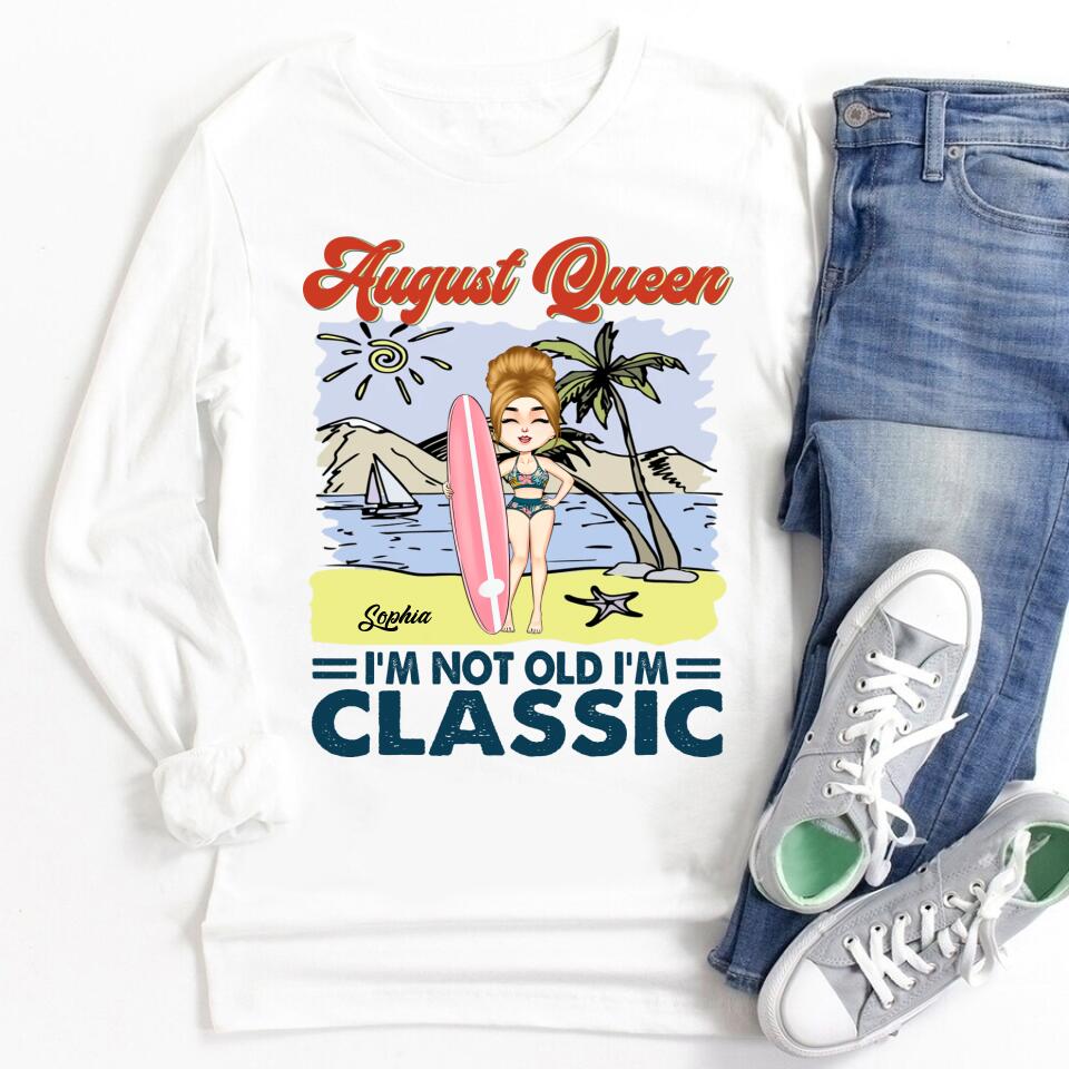 August Birthday Shirt, Custom Birthday Shirt, Queens Born In August, August Birthday Shirts For Woman, August Birthday Gifts, Beach Shirts For Women