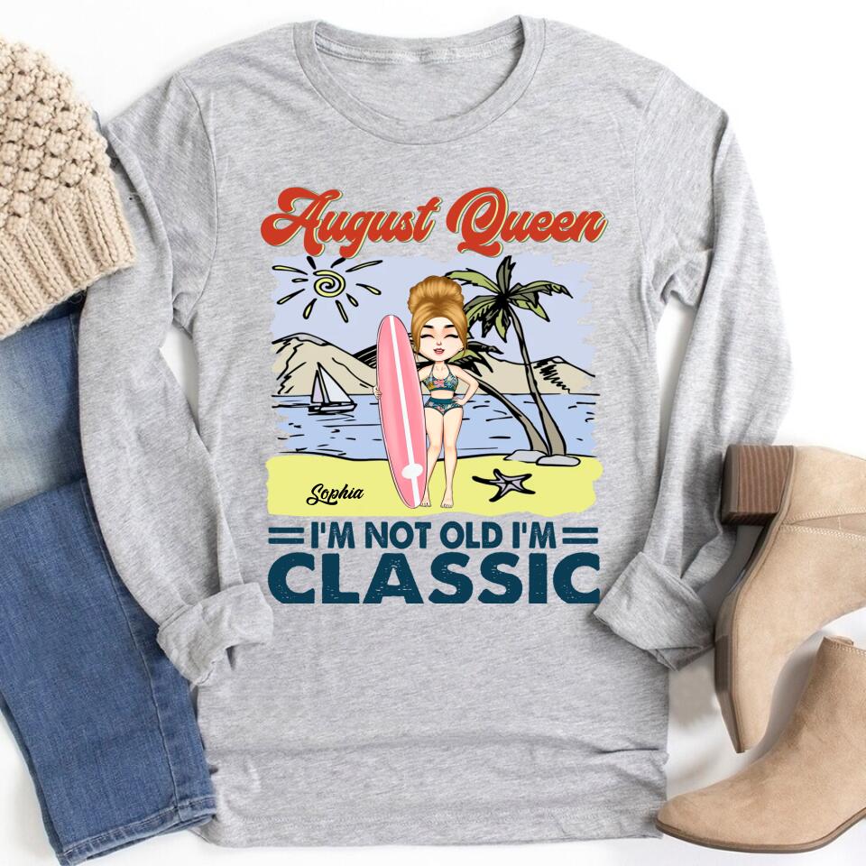 August Birthday Shirt, Custom Birthday Shirt, Queens Born In August, August Birthday Shirts For Woman, August Birthday Gifts, Beach Shirts For Women