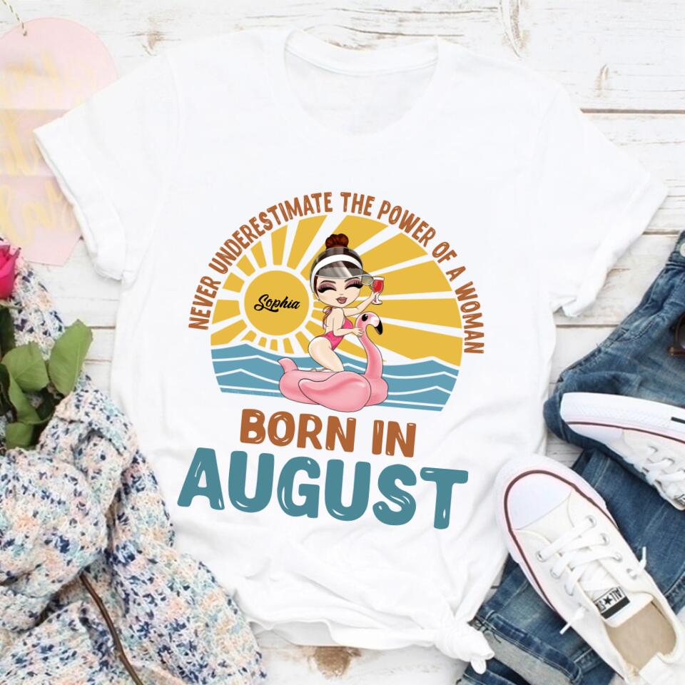 August Birthday Shirt, Custom Birthday Shirt, Queens Born In August, August Birthday Shirts For Woman, August Birthday Gifts, Beach Shirts For Women