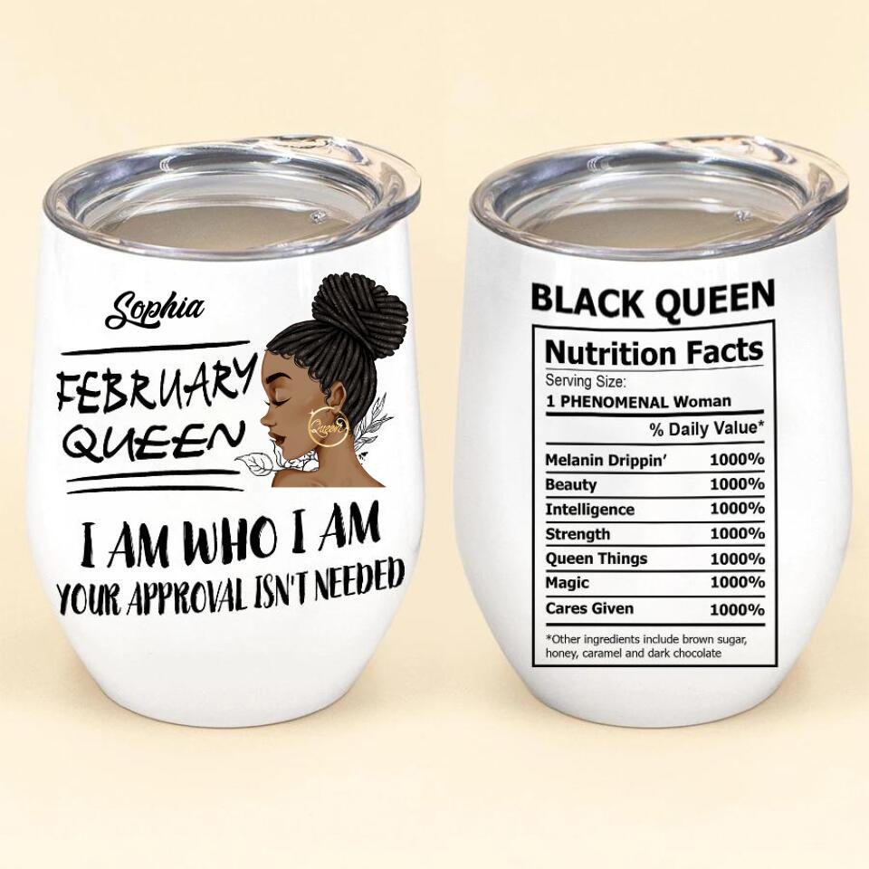 Personalized Wine Tumbler - Birthday Gift For February Queen, February birthday gifts, February birthday gift idea for her