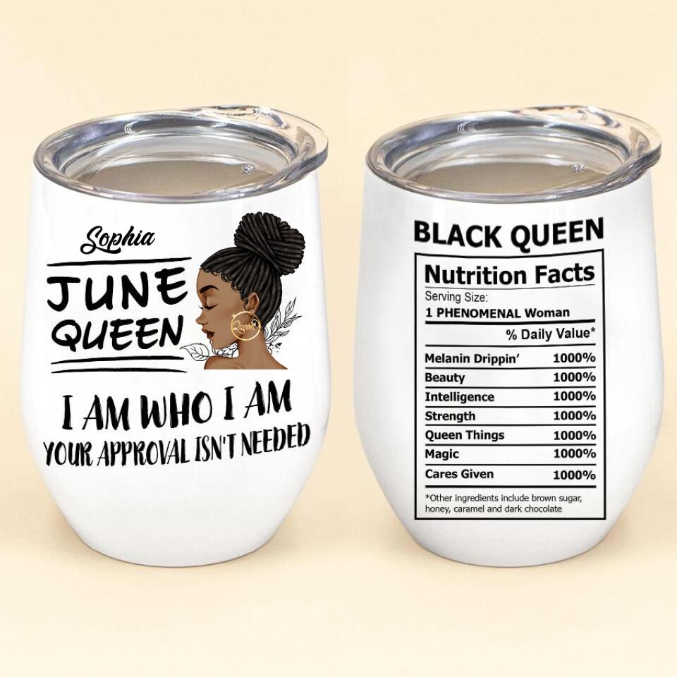 Personalized Wine Tumbler - Birthday Gift For June Queen, June birthday gifts, June birthday gift idea for her