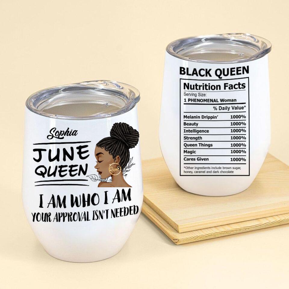 Personalized Wine Tumbler - Birthday Gift For June Queen, June birthday gifts, June birthday gift idea for her