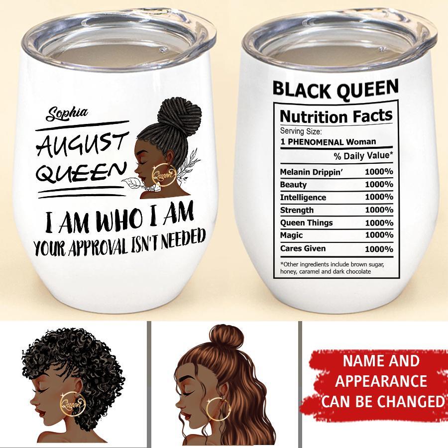 Personalized Wine Tumbler - Birthday Gift For August Queen, August birthday gifts, August birthday gift idea for her