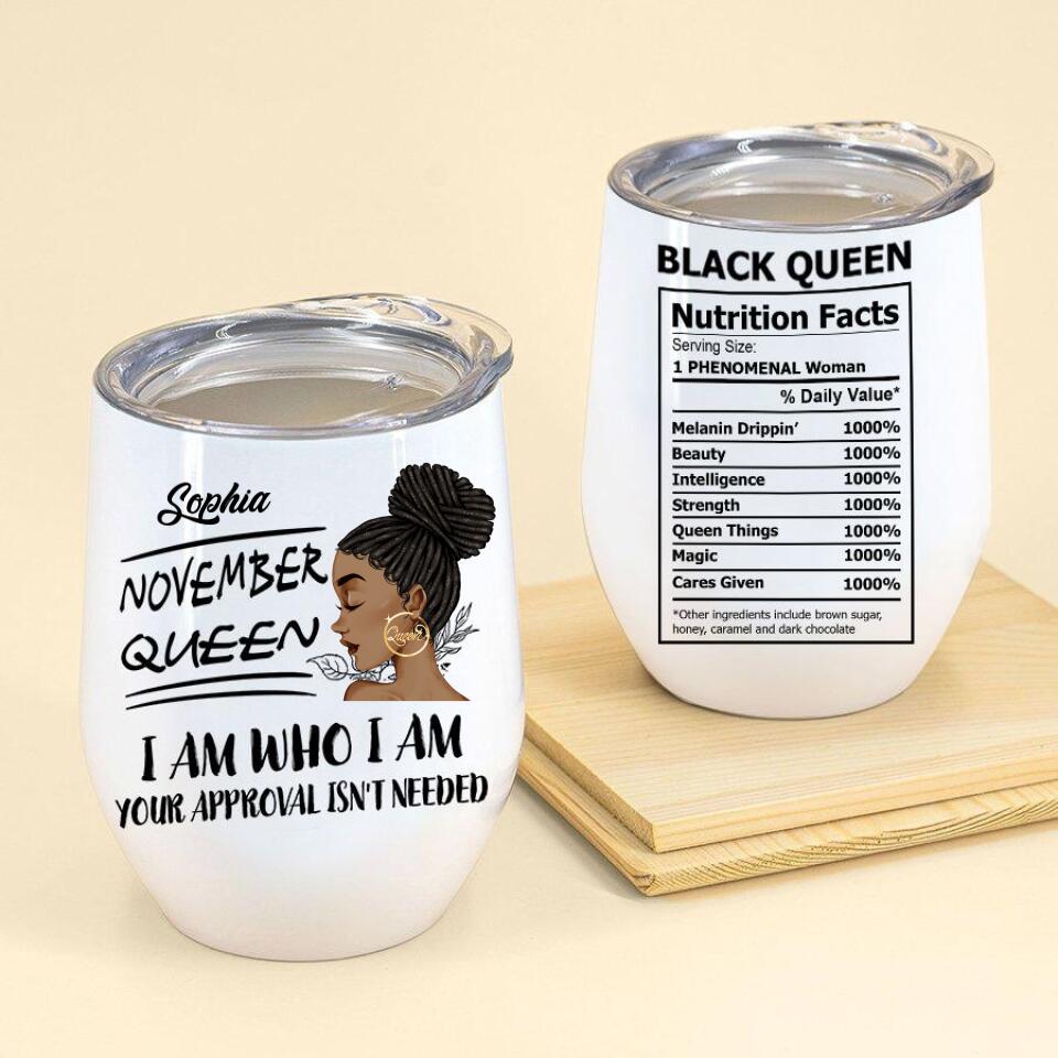 Personalized Wine Tumbler - Birthday Gift For November Queen, November birthday gifts, November birthday gift idea for her