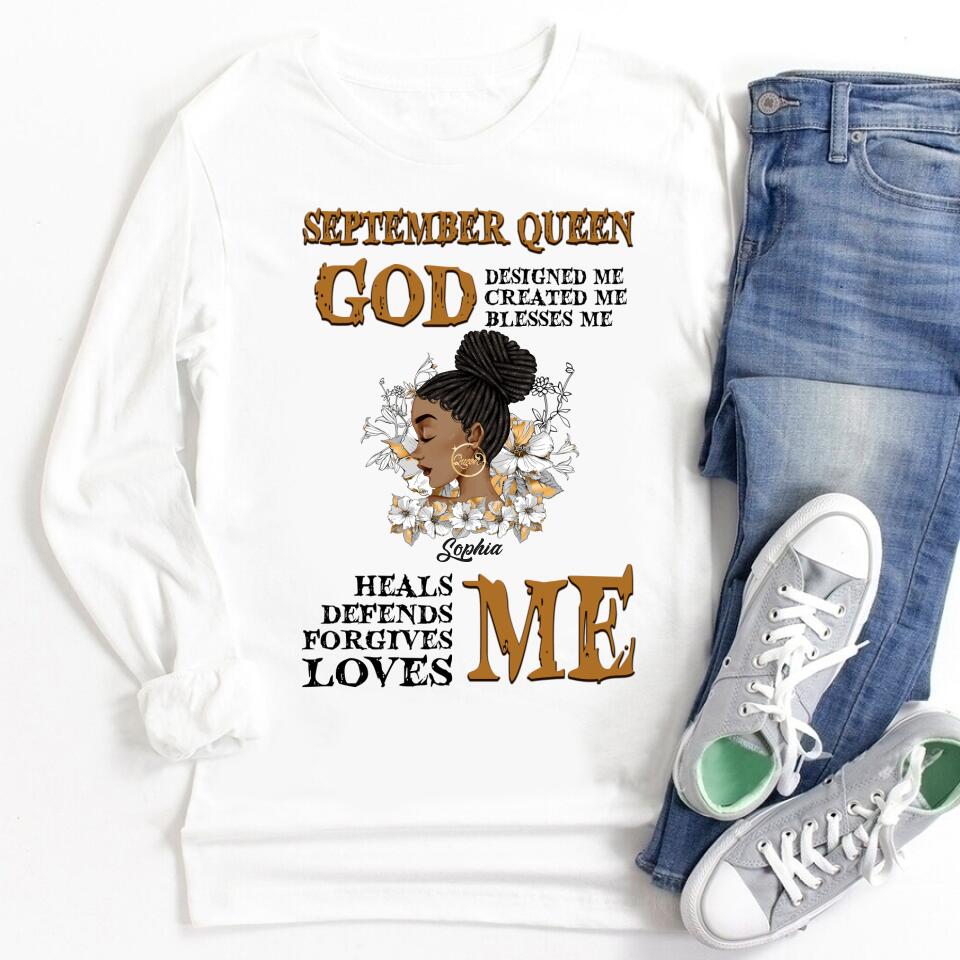 September Birthday Shirt, Custom Birthday Shirt, Queens are Born In September, September Birthday Shirts For Woman, September Birthday Gifts