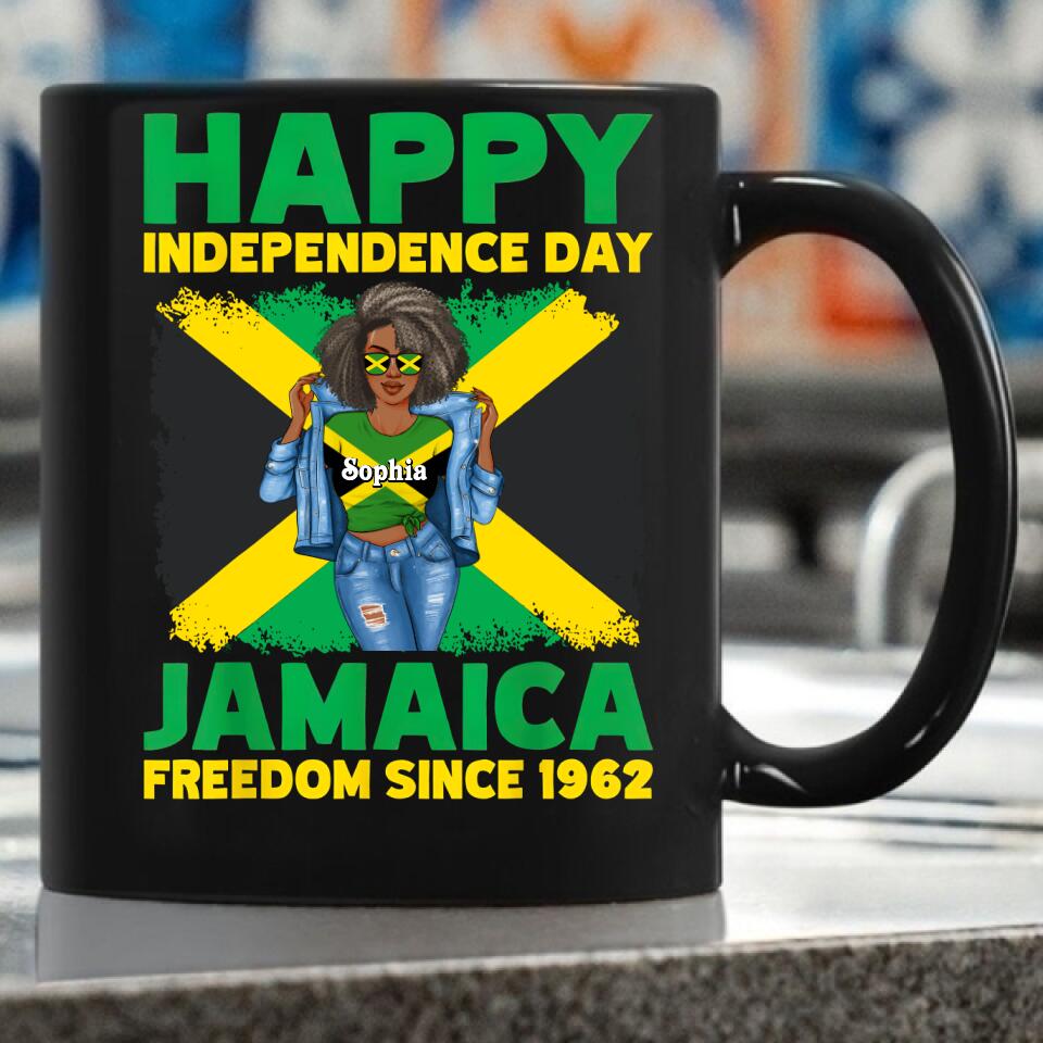 Jamaica Girl Queen Shirt Jamaincan Queen African American Afro Woman Jamaica Flag Gift Happy Independence Day 2022 Jamaica Proud Jamaican T-Shirt