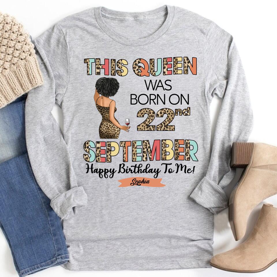 September Birthday Shirt, Custom Birthday Shirt, Queens are Born In September, September Birthday Shirts For Woman, September Birthday Gifts